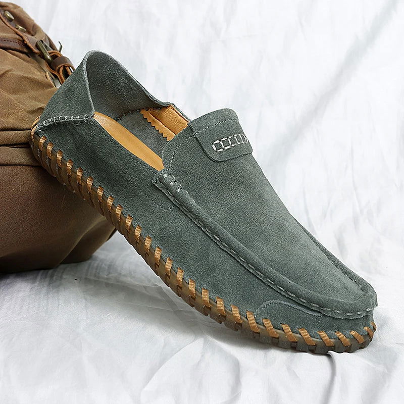Mocassins Homme Casual en Daim Souple - Atelier Chaussure