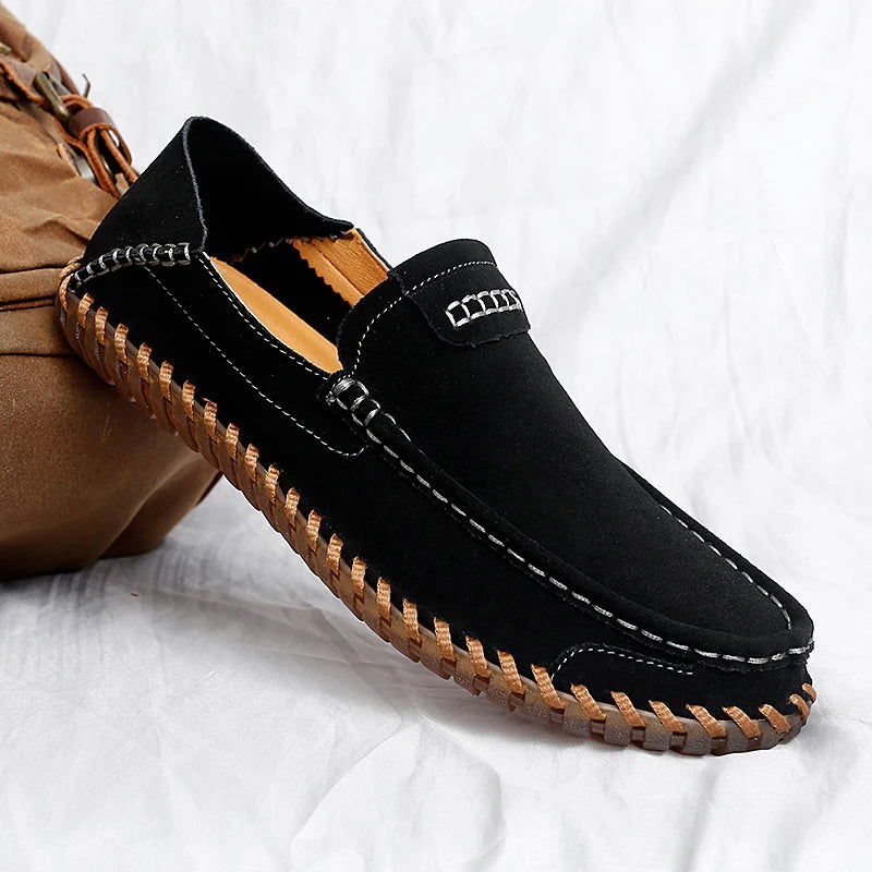 Mocassins Homme Casual en Daim Souple - Atelier Chaussure