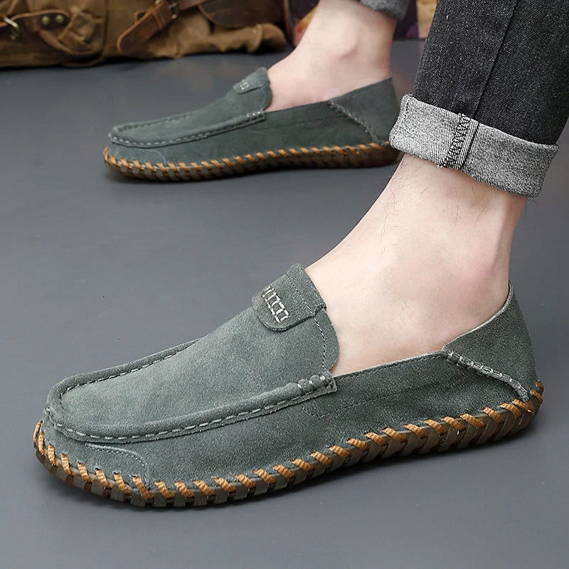 Mocassins Homme Casual en Daim Souple - Atelier Chaussure