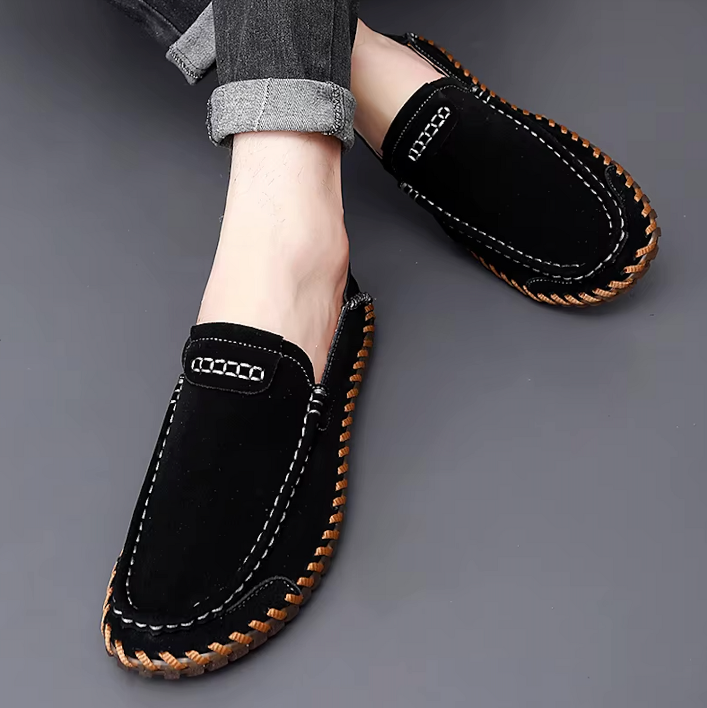Mocassins Homme Casual en Daim Souple - Atelier Chaussure