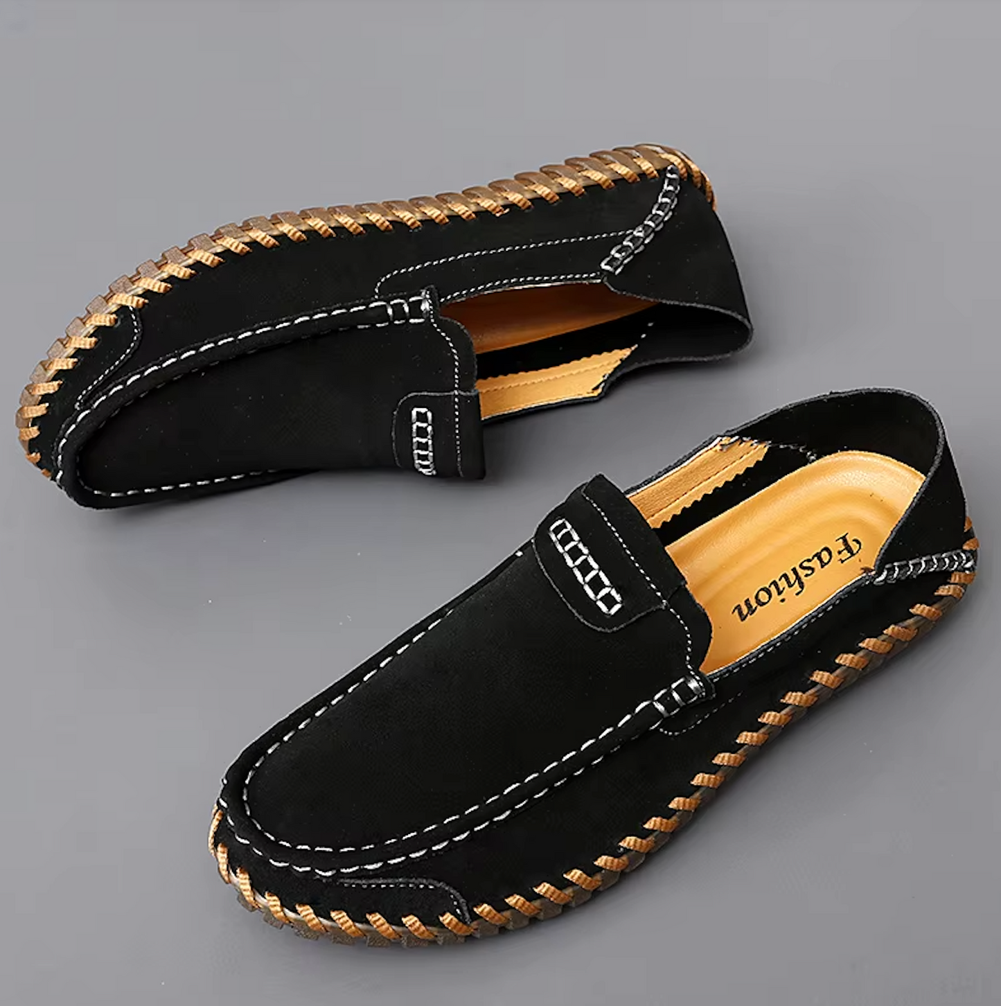 Mocassins Homme Casual en Daim Souple - Atelier Chaussure