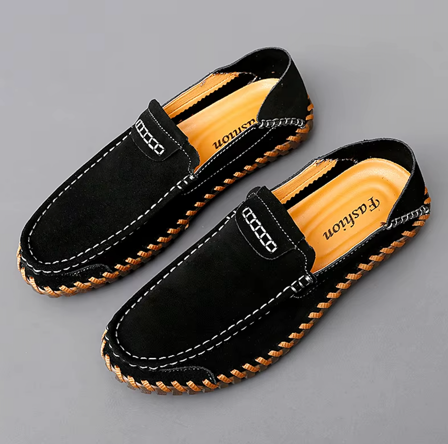 Mocassins Homme Casual en Daim Souple - Atelier Chaussure