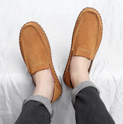 Mocassins Homme Casual en Daim Souple - Atelier Chaussure