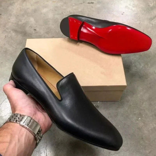 Mocassins Homme Classe avec Semelle Rouge - Style Luxe - Atelier Chaussure