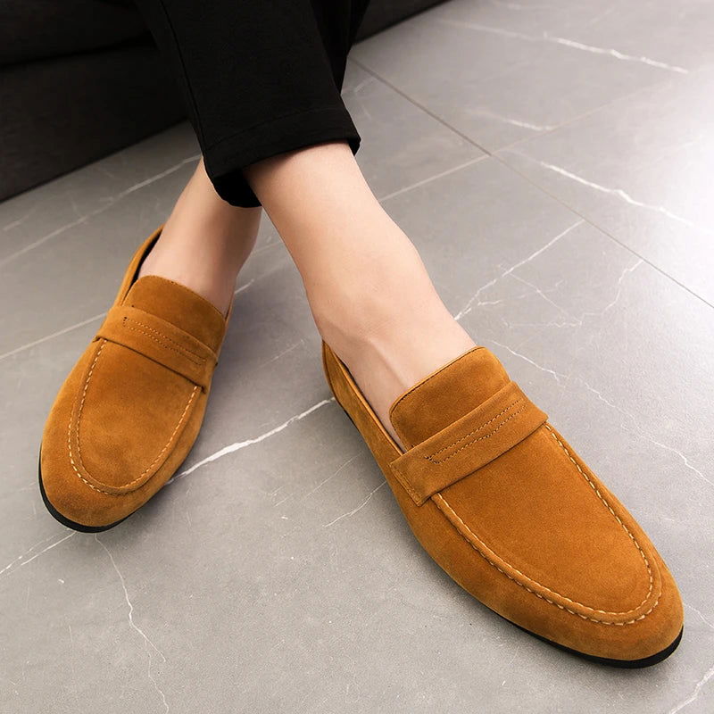 Mocassins Homme Classique en Daim - Atelier Chaussure