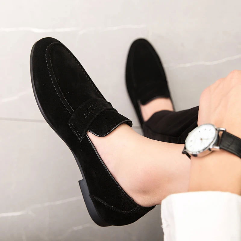 Mocassins Homme Classique en Daim - Atelier Chaussure