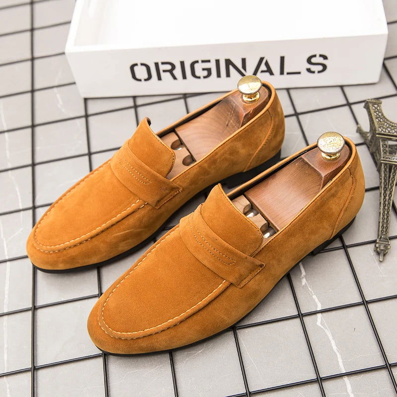Mocassins Homme Classique en Daim - Atelier Chaussure