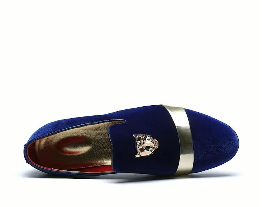 Mocassins Homme Prestige en Velours - Finitions Métalliques Modernes - Atelier Chaussure
