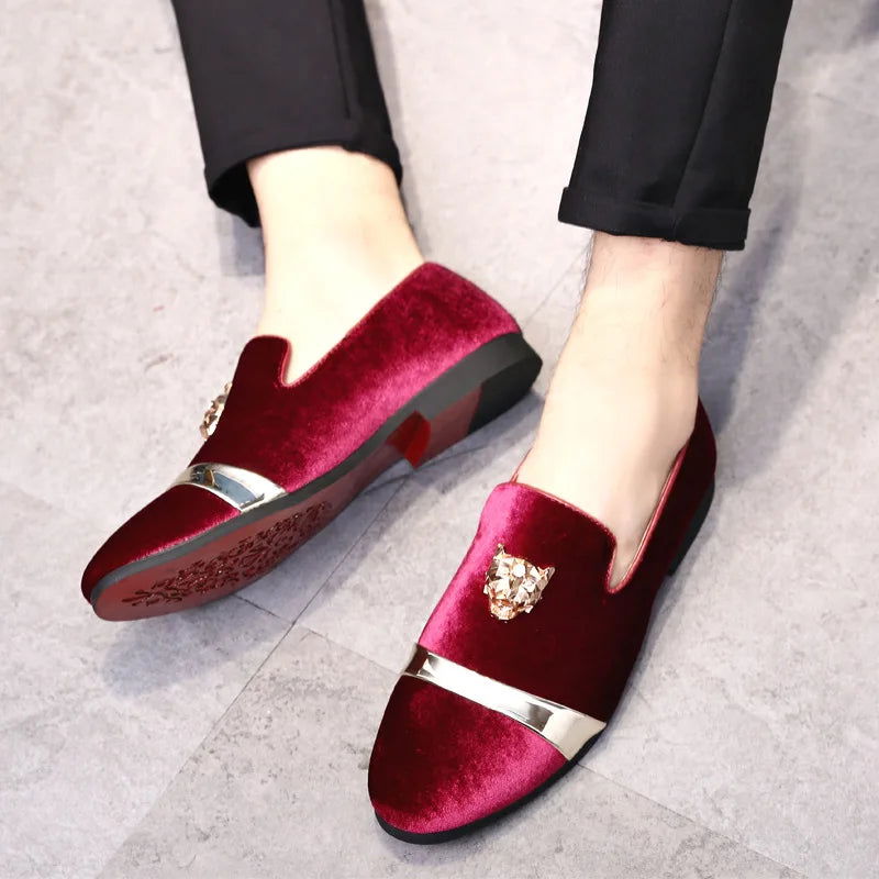 Mocassins Homme Prestige en Velours - Finitions Métalliques Modernes - Atelier Chaussure