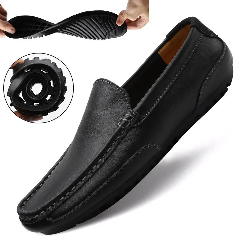 Mocassins Homme Urbain en Cuir Souple - Atelier Chaussure