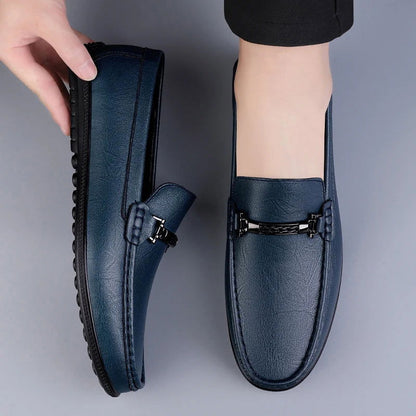 Mocassins Homme en Cuir Chic - Détail Métallique Raffiné - Atelier Chaussure