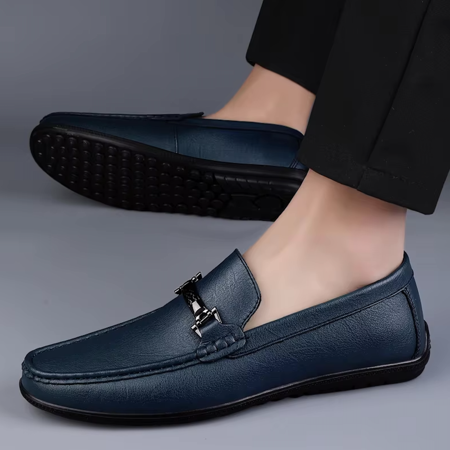 Mocassins Homme en Cuir Chic - Détail Métallique Raffiné - Atelier Chaussure