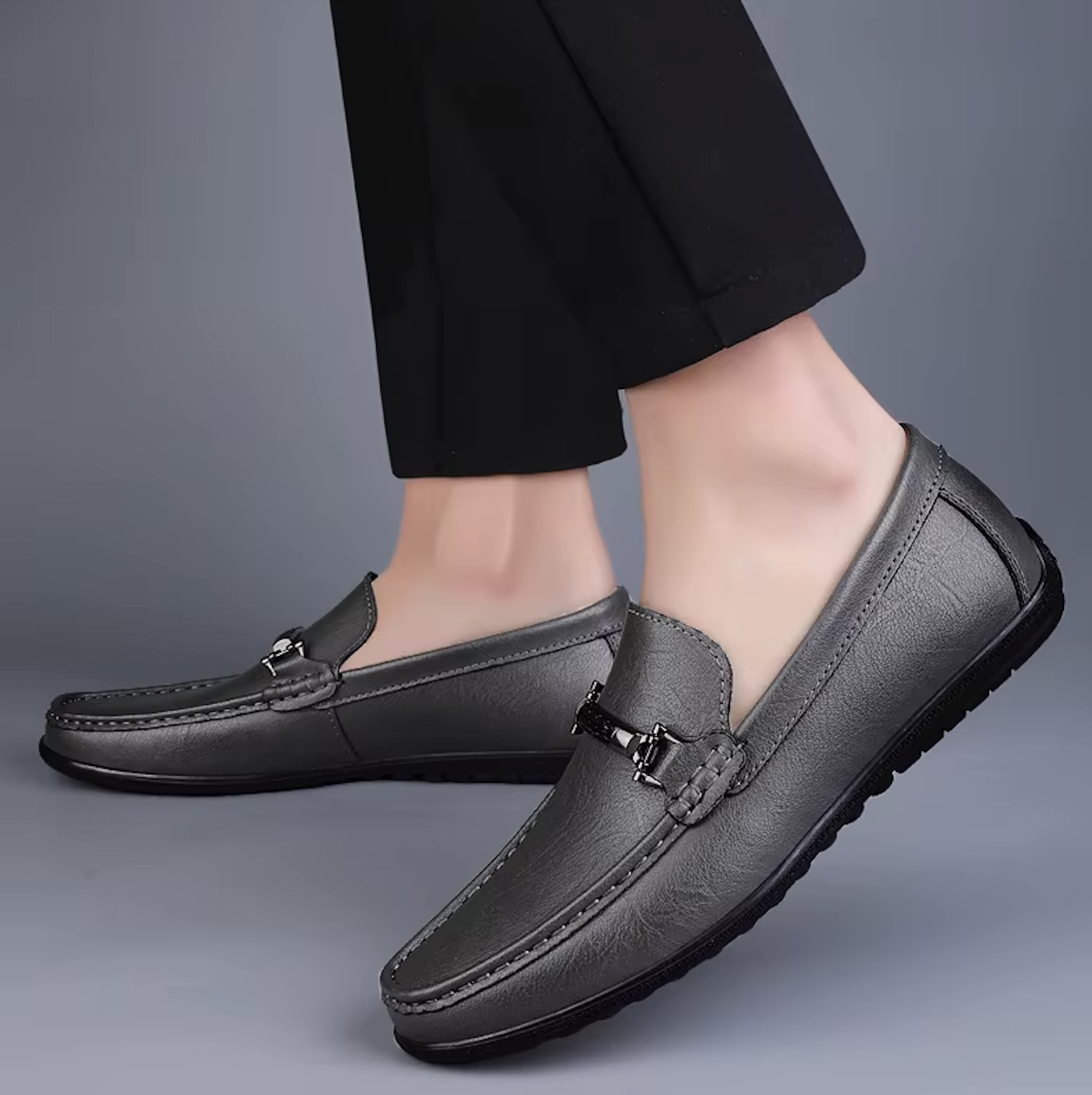 Mocassins Homme en Cuir Chic - Détail Métallique Raffiné - Atelier Chaussure