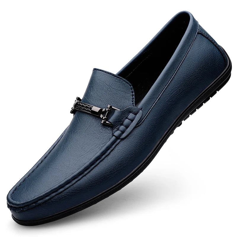 Mocassins Homme en Cuir Chic - Détail Métallique Raffiné - Atelier Chaussure