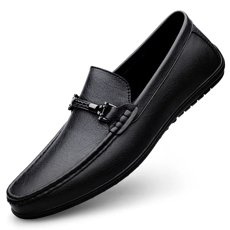 Mocassins Homme en Cuir Chic - Détail Métallique Raffiné - Atelier Chaussure
