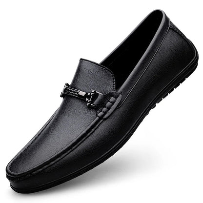 Mocassins Homme en Cuir Chic - Détail Métallique Raffiné - Atelier Chaussure