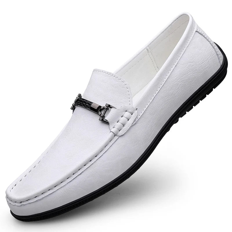 Mocassins Homme en Cuir Chic - Détail Métallique Raffiné - Atelier Chaussure