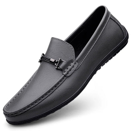 Mocassins Homme en Cuir Chic - Détail Métallique Raffiné - Atelier Chaussure