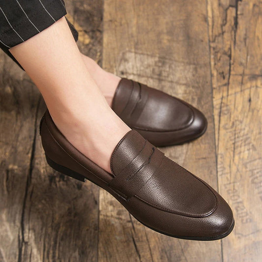 Mocassins Homme en Cuir Grainé - Confort et Style - Atelier Chaussure