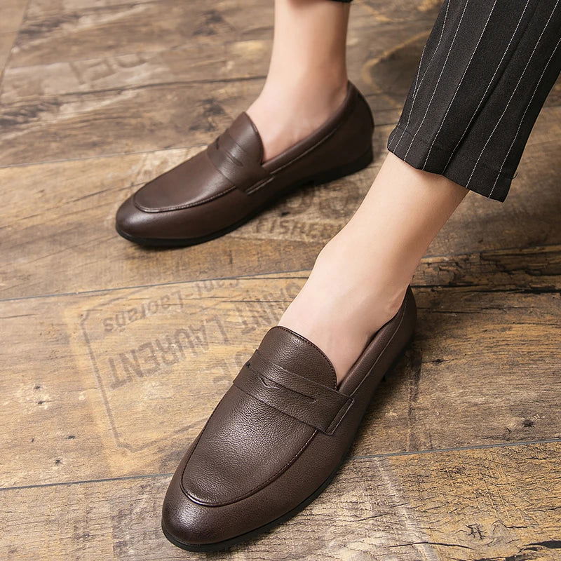 Mocassins Homme en Cuir Grainé - Confort et Style - Atelier Chaussure