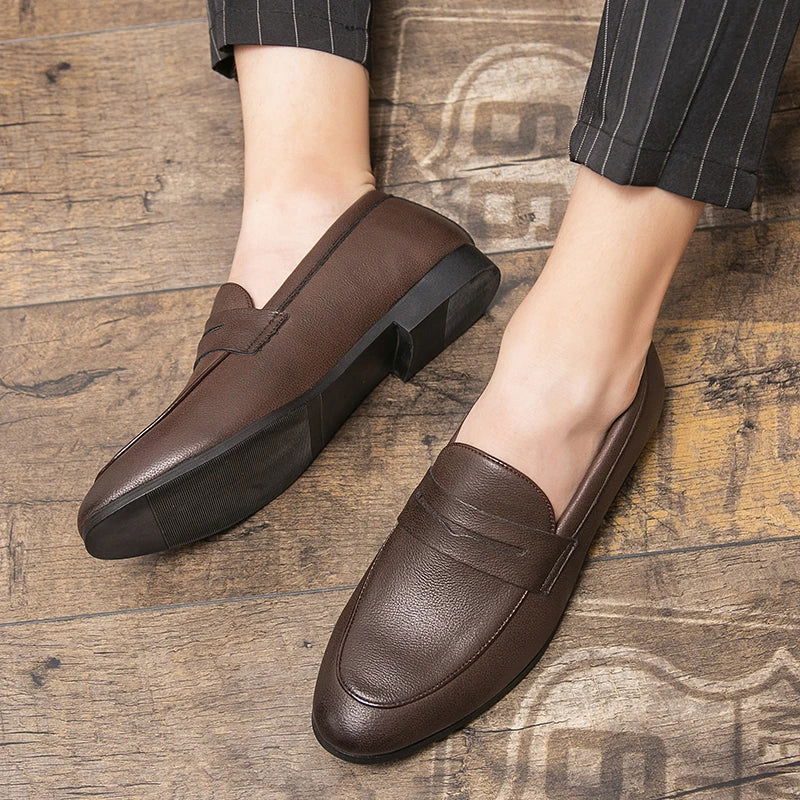 Mocassins Homme en Cuir Grainé - Confort et Style - Atelier Chaussure