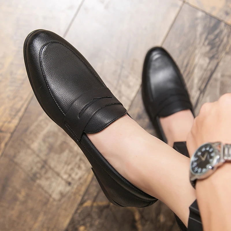 Mocassins Homme en Cuir Grainé - Confort et Style - Atelier Chaussure