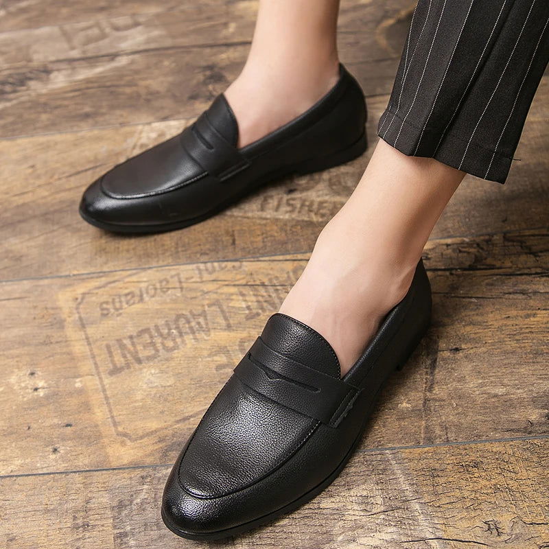 Mocassins Homme en Cuir Grainé - Confort et Style - Atelier Chaussure