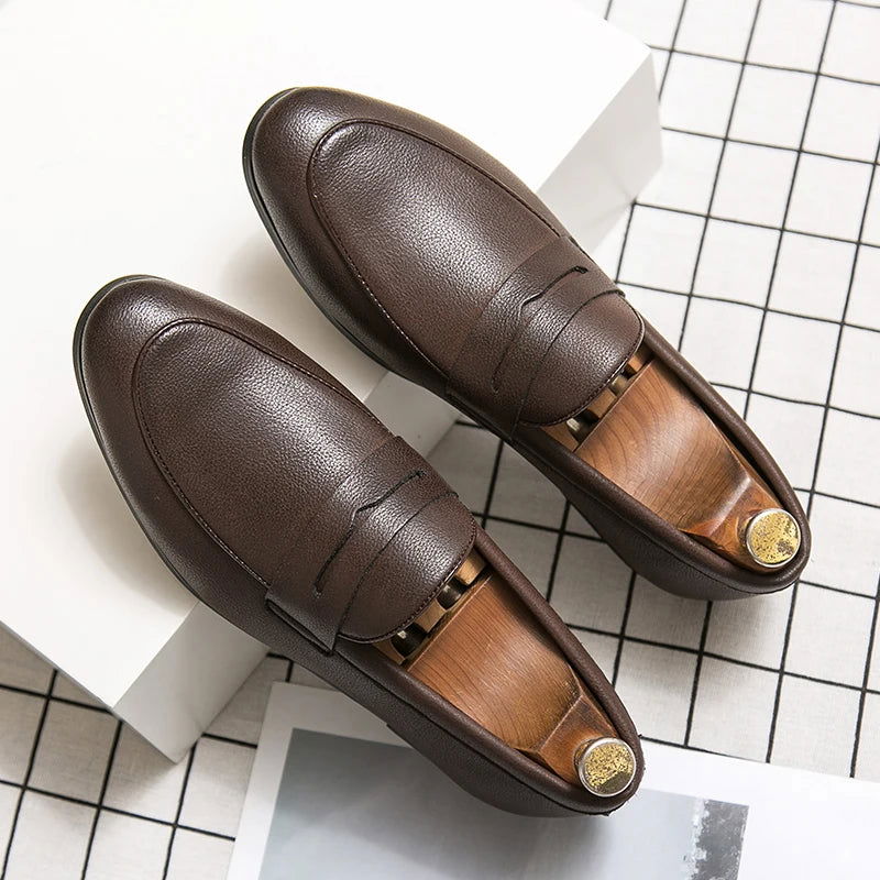 Mocassins Homme en Cuir Grainé - Confort et Style - Atelier Chaussure