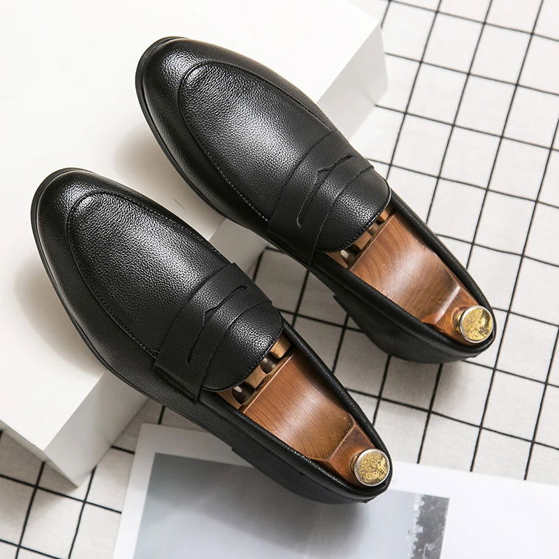 Mocassins Homme en Cuir Grainé - Confort et Style - Atelier Chaussure