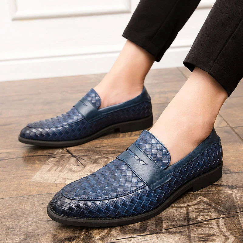 Mocassins Homme en Cuir Tressé - Classe et Confort - Atelier Chaussure