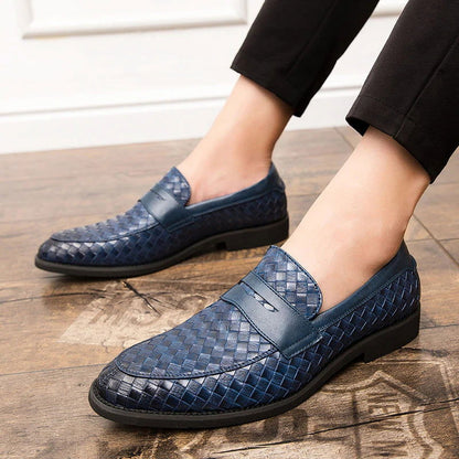 Mocassins Homme en Cuir Tressé - Classe et Confort - Atelier Chaussure