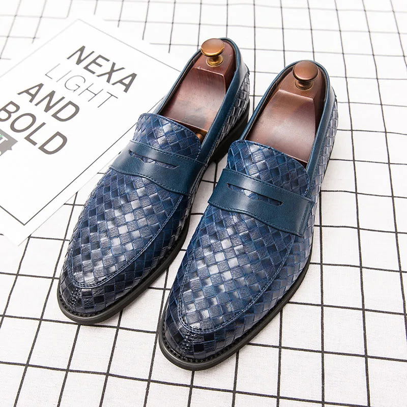 Mocassins Homme en Cuir Tressé - Classe et Confort - Atelier Chaussure