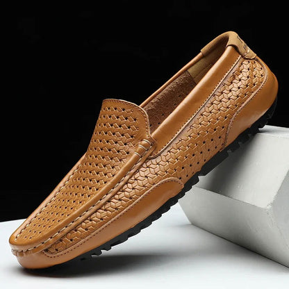 Mocassins Homme en Cuir Tressé - Confort et Polyvalence - Atelier Chaussure