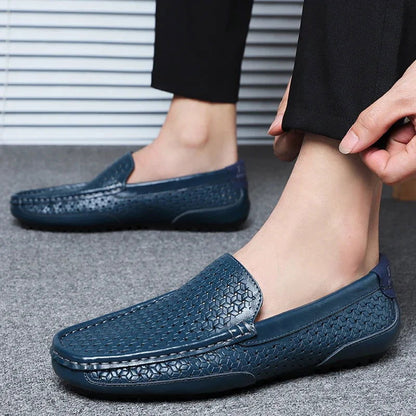 Mocassins Homme en Cuir Tressé - Confort et Polyvalence - Atelier Chaussure