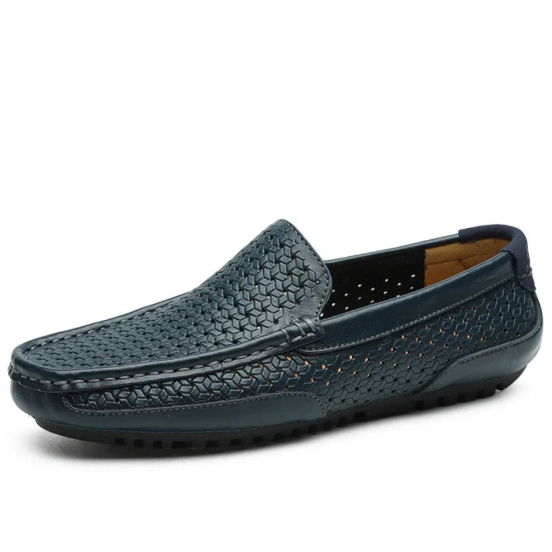 Mocassins Homme en Cuir Tressé - Confort et Polyvalence - Atelier Chaussure