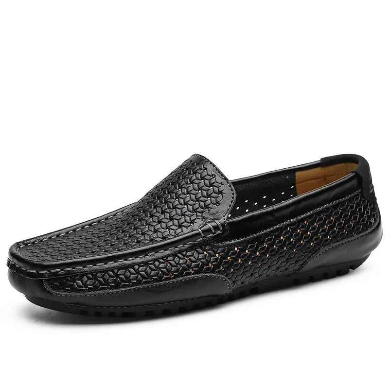 Mocassins Homme en Cuir Tressé - Confort et Polyvalence - Atelier Chaussure