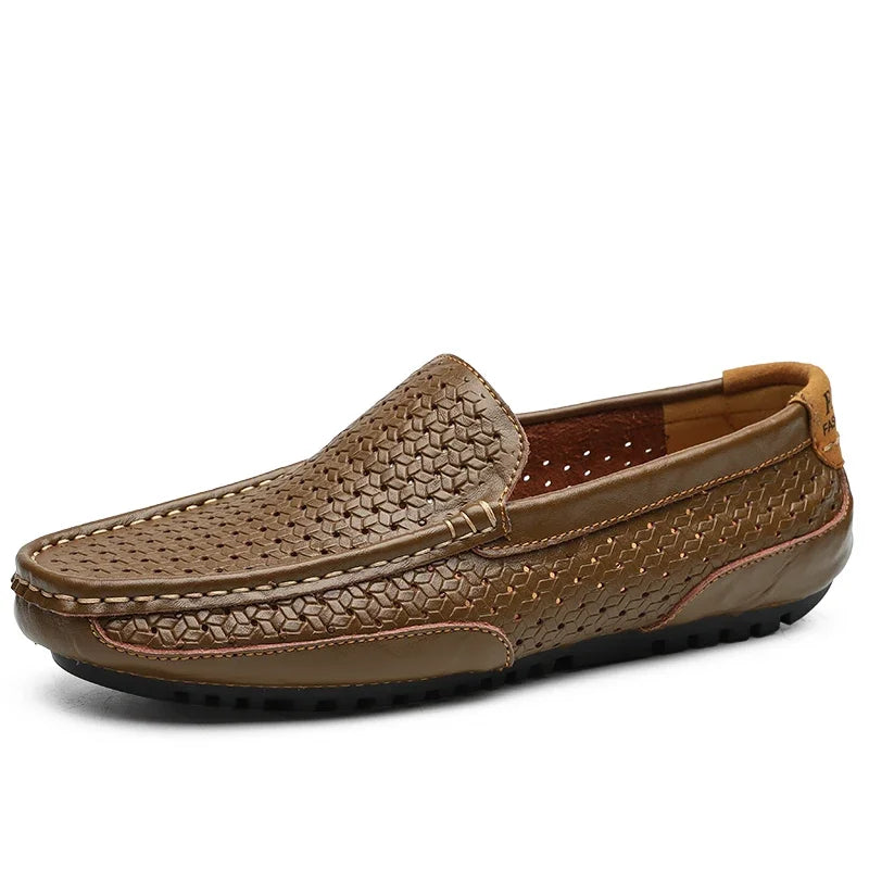 Mocassins Homme en Cuir Tressé - Confort et Polyvalence - Atelier Chaussure