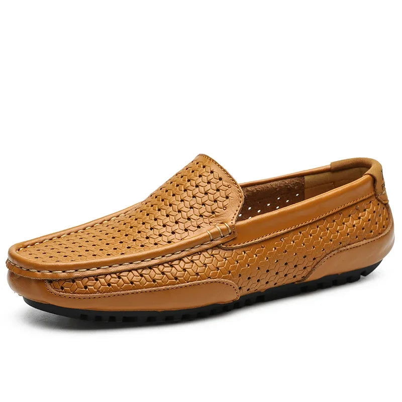 Mocassins Homme en Cuir Tressé - Confort et Polyvalence - Atelier Chaussure