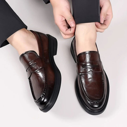 Mocassins Homme en Cuir Verni - Atelier Chaussure