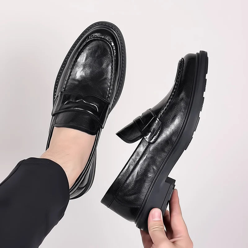 Mocassins Homme en Cuir Verni - Atelier Chaussure