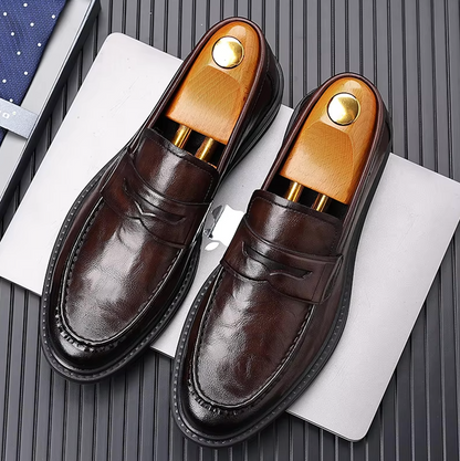 Mocassins Homme en Cuir Verni - Atelier Chaussure