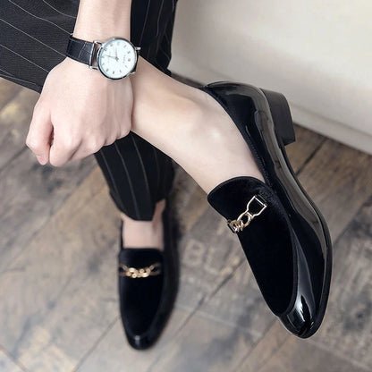 Mocassins Homme en Cuir Verni - Chic & Confort - Atelier Chaussure