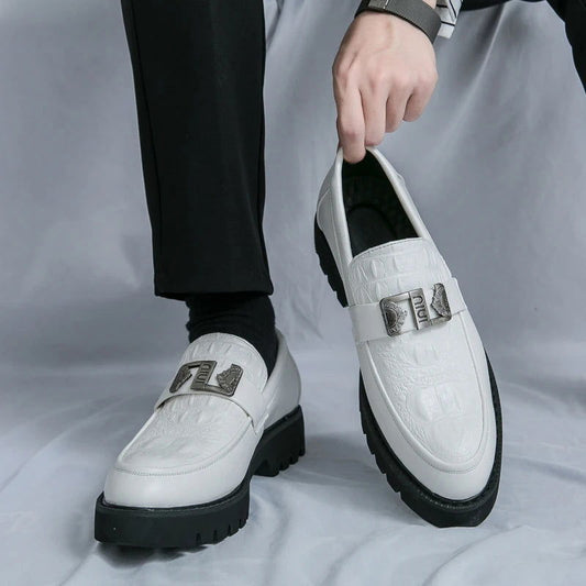 Mocassins Homme en Cuir Verni - Style Audacieux & Confortable - Atelier Chaussure