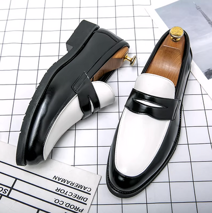 Mocassins Homme en Cuir Verni - Style Vintage et Raffiné - Atelier Chaussure