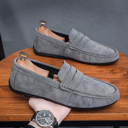 Mocassins Homme en Daim - Confort et Sobriété - Atelier Chaussure