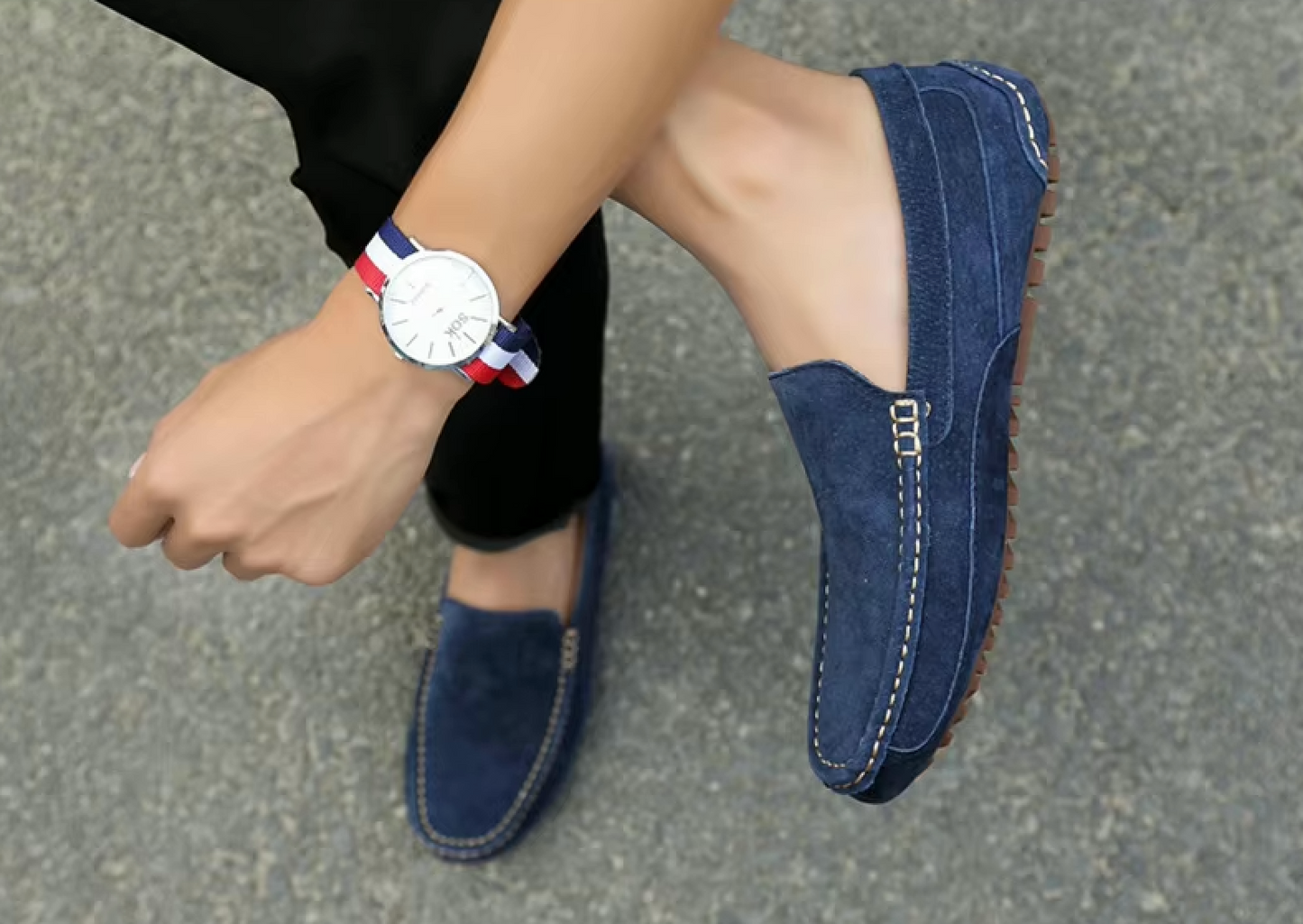 Mocassins Homme en Daim - Simplicité et Confort - Atelier Chaussure