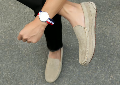 Mocassins Homme en Daim - Simplicité et Confort - Atelier Chaussure