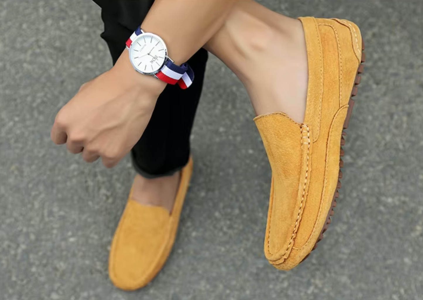 Mocassins Homme en Daim - Simplicité et Confort - Atelier Chaussure