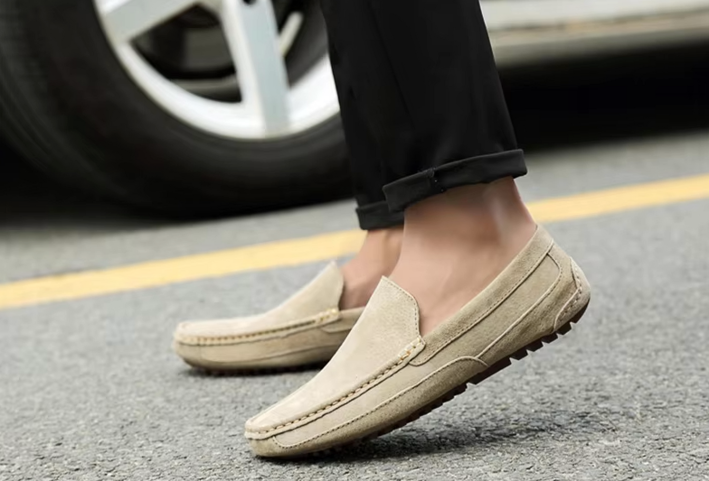 Mocassins Homme en Daim - Simplicité et Confort - Atelier Chaussure