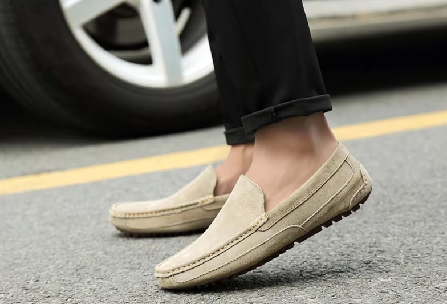 Mocassins Homme en Daim - Simplicité et Confort - Atelier Chaussure